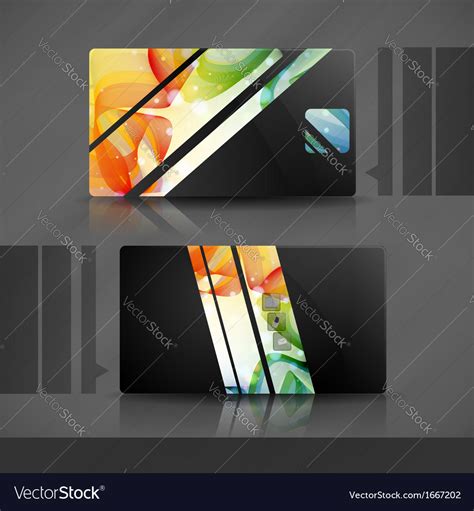 Colorful business card Royalty Free Vector Image