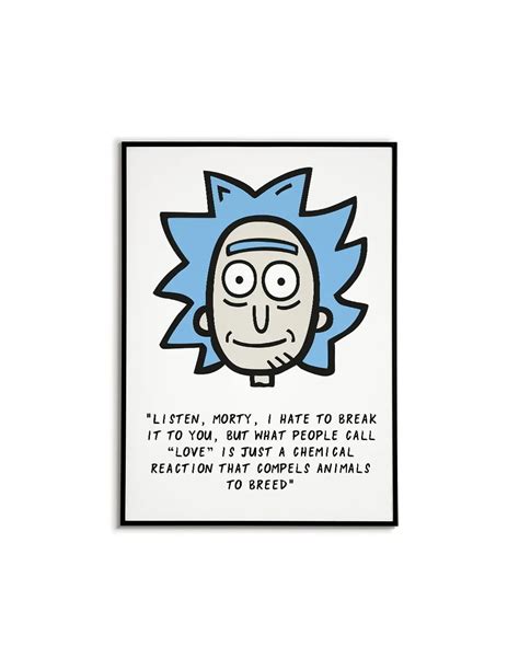 Rick and Morty Funny morty's poster with a quote