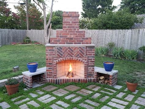 Diy Small Outdoor Brick Fireplace / How To Make An Outdoor Brick ...