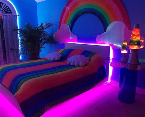 overgrownchild11 | Rainbow room, Cute room decor, Neon bedroom