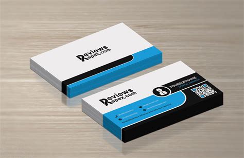 Black White Blue Business Card Template by ArenaReviews on DeviantArt