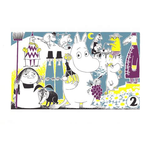 Moomin Poster Moomin Valley Map 24 x 30 cm Black and White