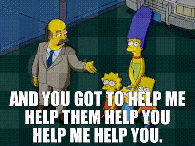 The Simpsons Begging Help Me Help You GIF | GIFDB.com