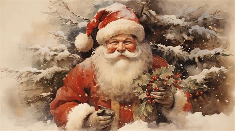 Vintage Santa Claus Art Free Stock Photo - Public Domain Pictures