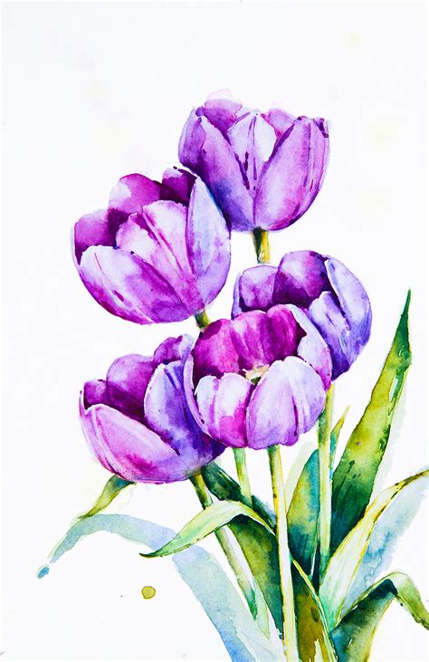 Poetic & Realistic Flowers Watercolor Paintings – Fubiz Media