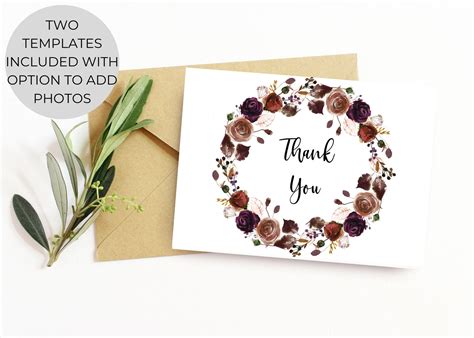 Thank You Card + Postcard Template in 2020 | Postcard template, Thank ...