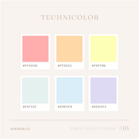 Pastel Color Code Table
