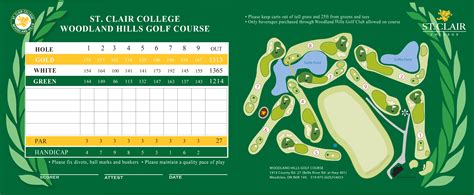 Scorecard – St. Clair College Woodland Hills Golf Course