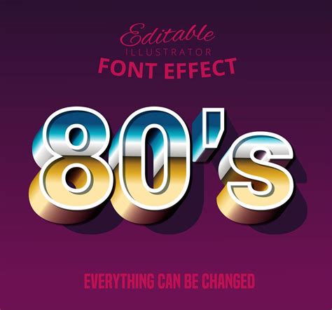 Bold script retro text style font effect 694187 Vector Art at Vecteezy