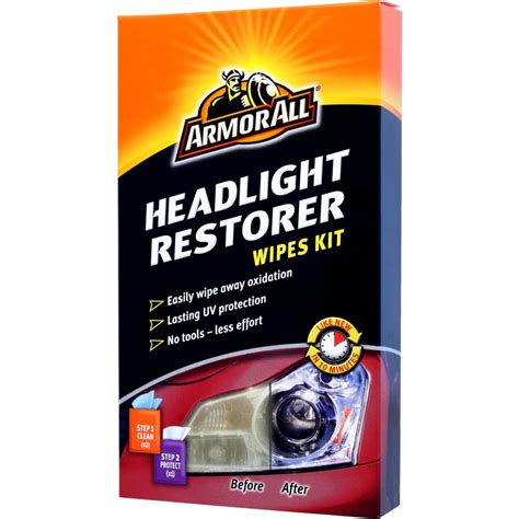 Armor All Car Headlight Headlamp Restorer Restoration & Sealant Wipes ...