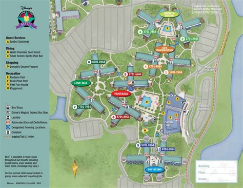 All Star Movies Resort Map for Walt Disney World!