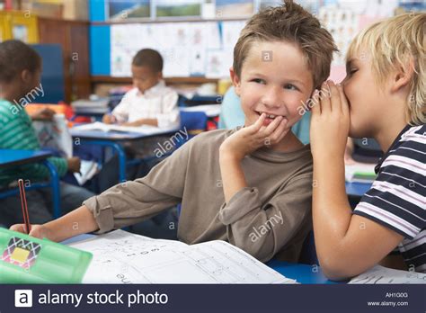 Students in class whispering Stock Photo, Royalty Free Image: 14327487 - Alamy