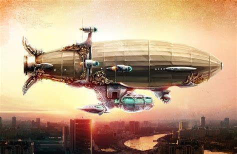 artwork, Fantasy Art, Digital Art, Steampunk, Zeppelin Wallpapers HD / Desktop and Mobile ...