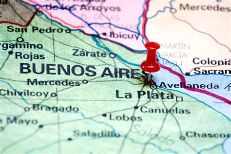 Buenos Aires on the map stock photo. Image of exploration - 12194532