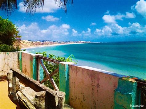 Vista do Mirante de Tabatinga para a Praia de Búzios no Rio Grande do Norte Brasil, espetacular ...