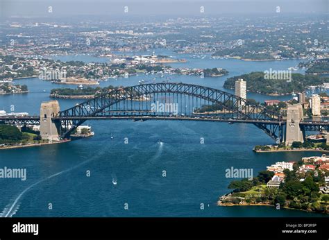 Aerial view Sydney Harbour Bridge Sydney NSW Australia Stock Photo - Alamy