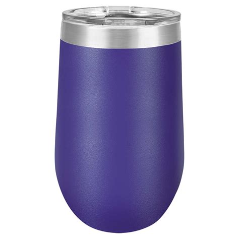 16 oz Wine Tumbler w Lid Logo Laser Engraved Insulated Stainless Steel – Bulk Tumblers