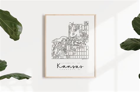 University of Kansas Campus Map Print - Etsy