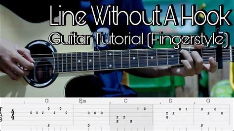 Line Without A Hook Guitar Tutorial Fingerstyle | TAB + Chord - YouTube