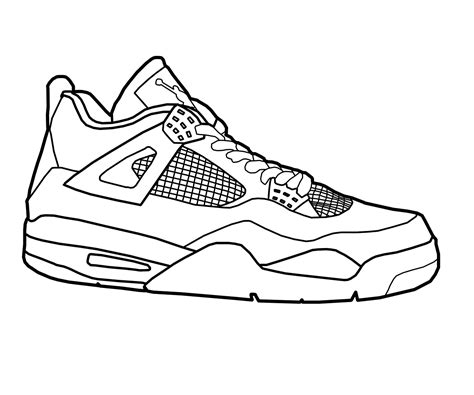 Jordan Shoes Coloring Pages - Coloring Home