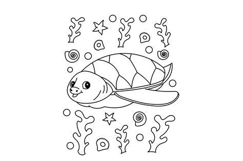 Coloring Pages Of Baby Sea Turtles