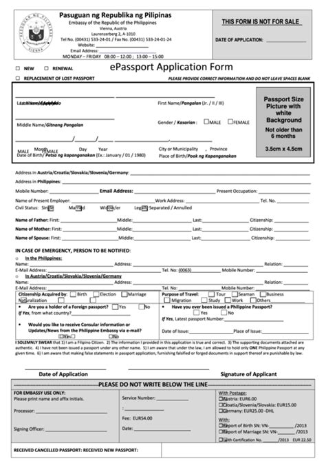 Passport Renewal Form Philippines Pdf | Printable Form 2021