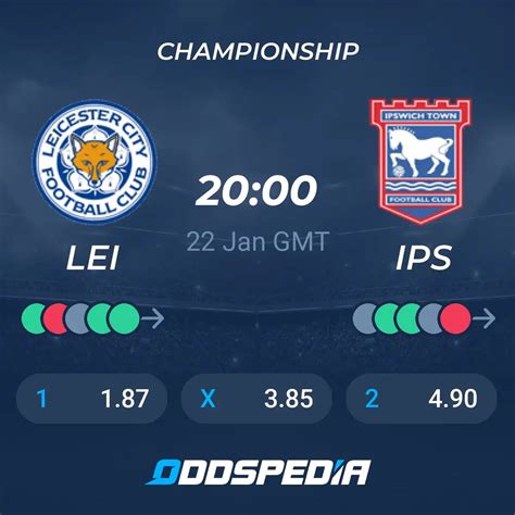 Leicester City vs Ipswich» Predictions, Odds, Live Score & Stats