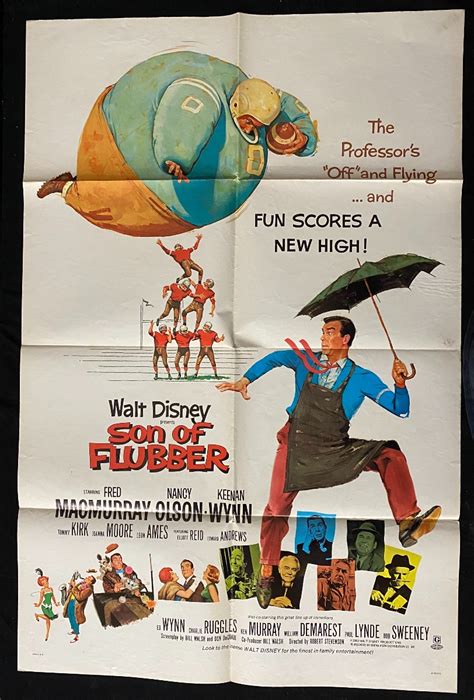 Son Of Flubber One Sheet Movie Poster Disney 1970 rerelease: Very Good ...