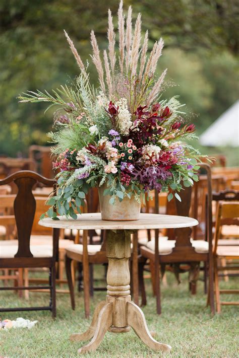 Wild Fall Flower Arrangement Aisle Decoration