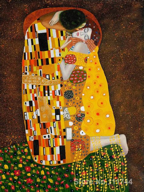 Pinturas famosas de Gustav Klimt el beso pintado a mano lienzo arte en ...