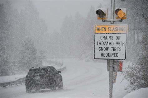 California winter storm makes Tahoe travel difficult to impossible