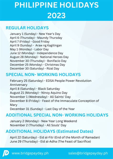 PayDay | Philippine Holidays 2023