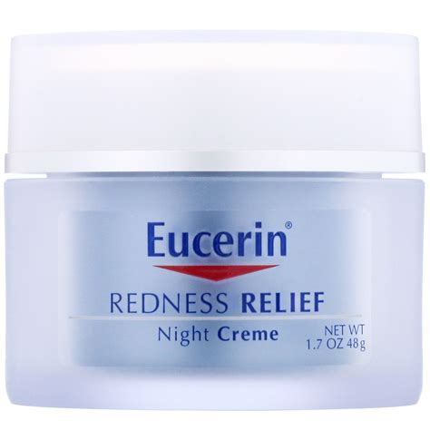 Eucerin, Redness Relief, Dermatological Skincare, Night Creme, 1.7 oz (48 g) - iHerb