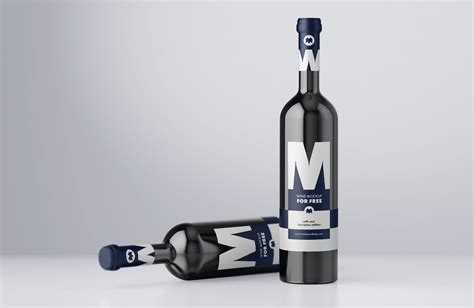 Free Wine Label Mockup PSD