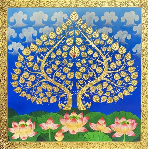 Bodhi Tree Canvas Art Painting | Bodhi tree art, Tree art, Bodhi tree drawing