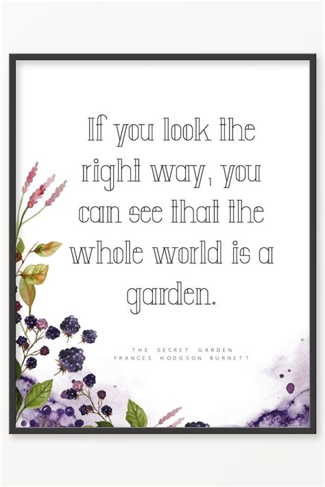 The Secret Garden Book Quote Prints Poster Inspirational - Etsy | Secret garden book, Book ...