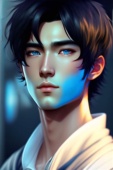 Anime Boy With Long Black Hair And Blue Eyes | edu.svet.gob.gt