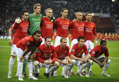 football team photo cristiano ronaldo #rooney Manchester United old trafford van der sar ...