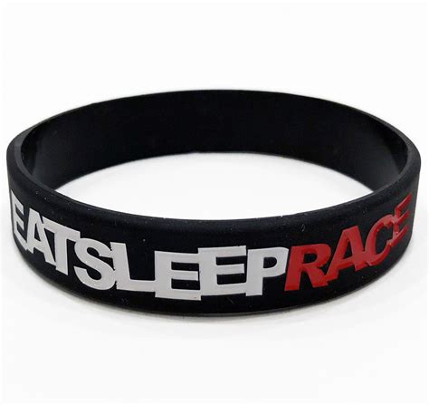 Logo Rubber Wristband | Black - Eat Sleep Race - Racing Lifestyle Apparel