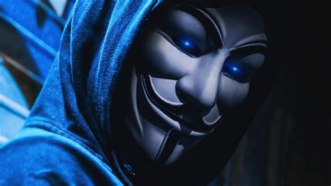 #4.3273, Anonymous, Mask, Glowing Eyes, 4K Wallpaper