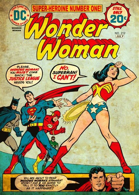 'Wonder Woman 212 by Bob Oksner' Poster, picture, metal print, paint by ...