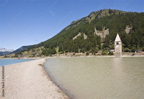 Lago di Resia Stock Photo | Adobe Stock