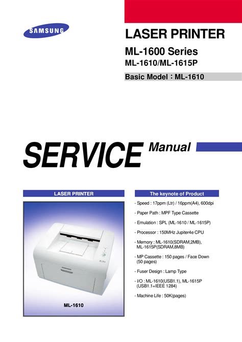 Download free pdf for Samsung ML-1710 Printer manual