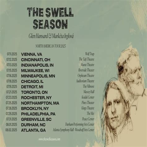 The Swell Season Featuring Glen Hansard & Marketa Irglova Announce ...