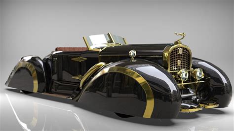 3D model Cadillac V16 Speedster 1930 Concept lowpoly model VR / AR ...