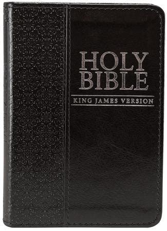 KJV Mini Pocket Bible Lux Leather, Black: 9781432102418 - Christianbook.com