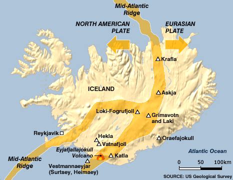 Volcanoes In Iceland Map | Volcano