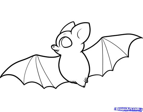 How To Draw A Bat For Kids, Step by Step, Drawing Guide, by Dawn | Draw ...