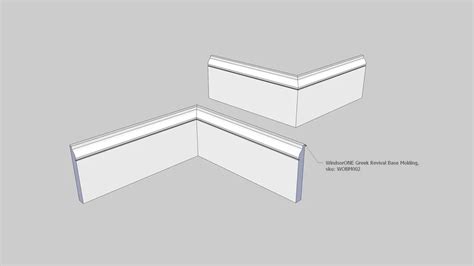 WindsorONE Greek Revival Moldings - Base Molding | 3D Warehouse