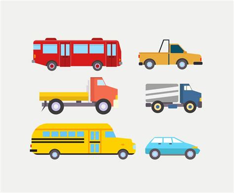 Various Vehicles Clipart Vector Vector Art & Graphics | freevector.com